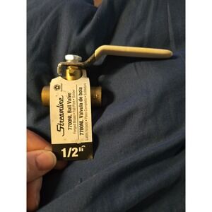 Streamline ½" Forged Brass Full Port Solder 7700NL Ball Valve New With Tag